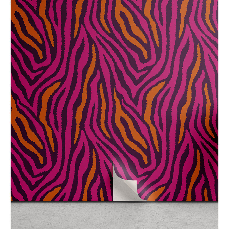 Wrought Studio Chaaya Zebra Peel and Stick Wallpaper Panel Wayfair